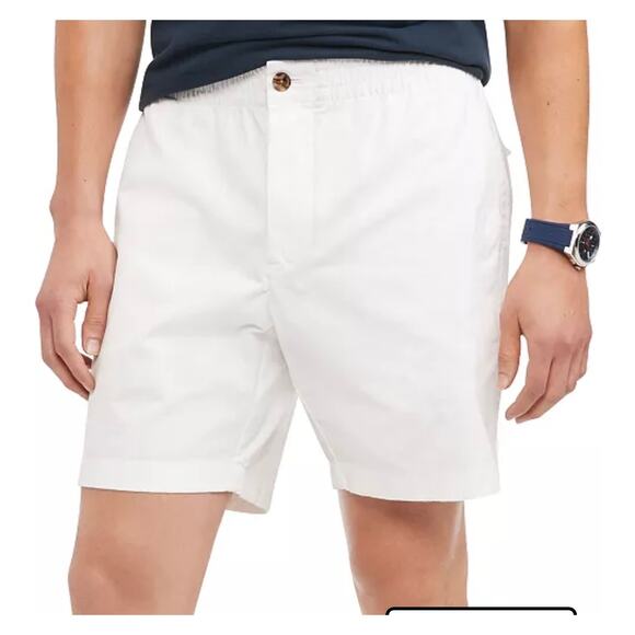 Tommy Hilfiger THFLEX Stretch Theo 7" Elastic Waistband Shorts Beige Size XL - Picture 1 of 7